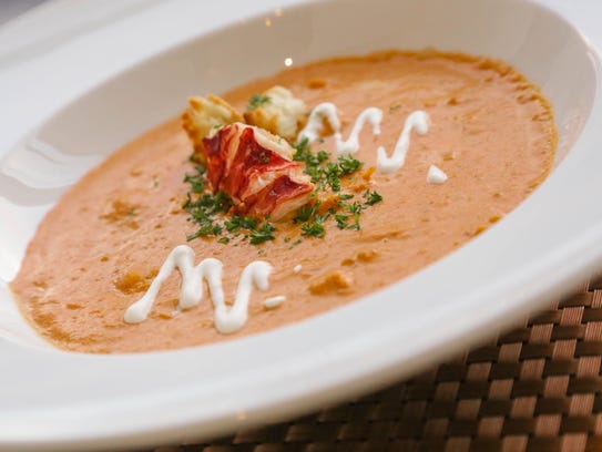 A bowl of Lobster Bisque photographed on Friday December