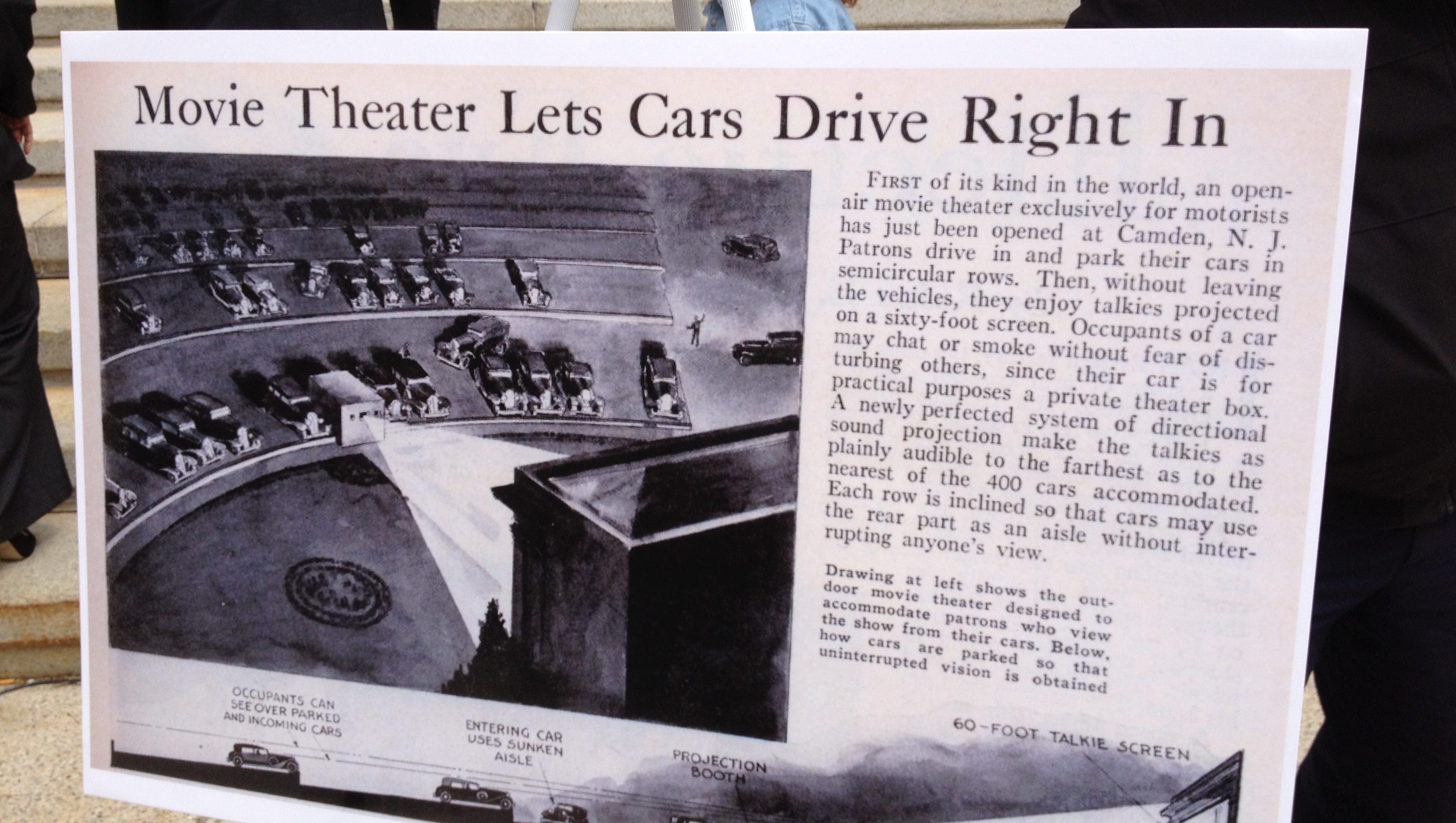 Image result for the first drive in movie theater opened in camden new jersey