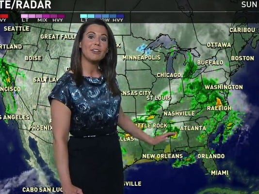 Monday's weather: Storms in the deep south