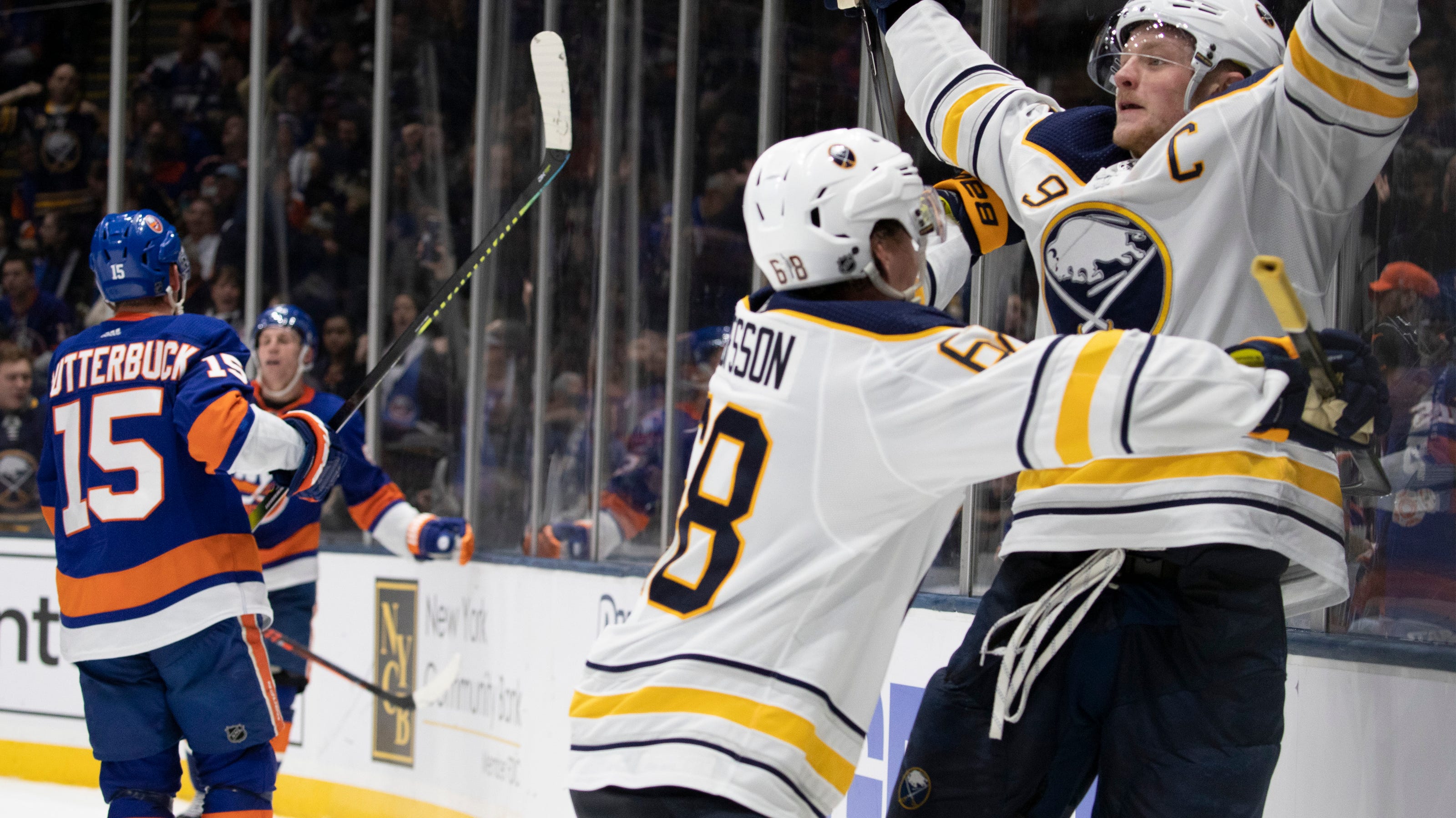 NHL rookie scoring leader, Buffalo's Olofsson, out 56 weeks