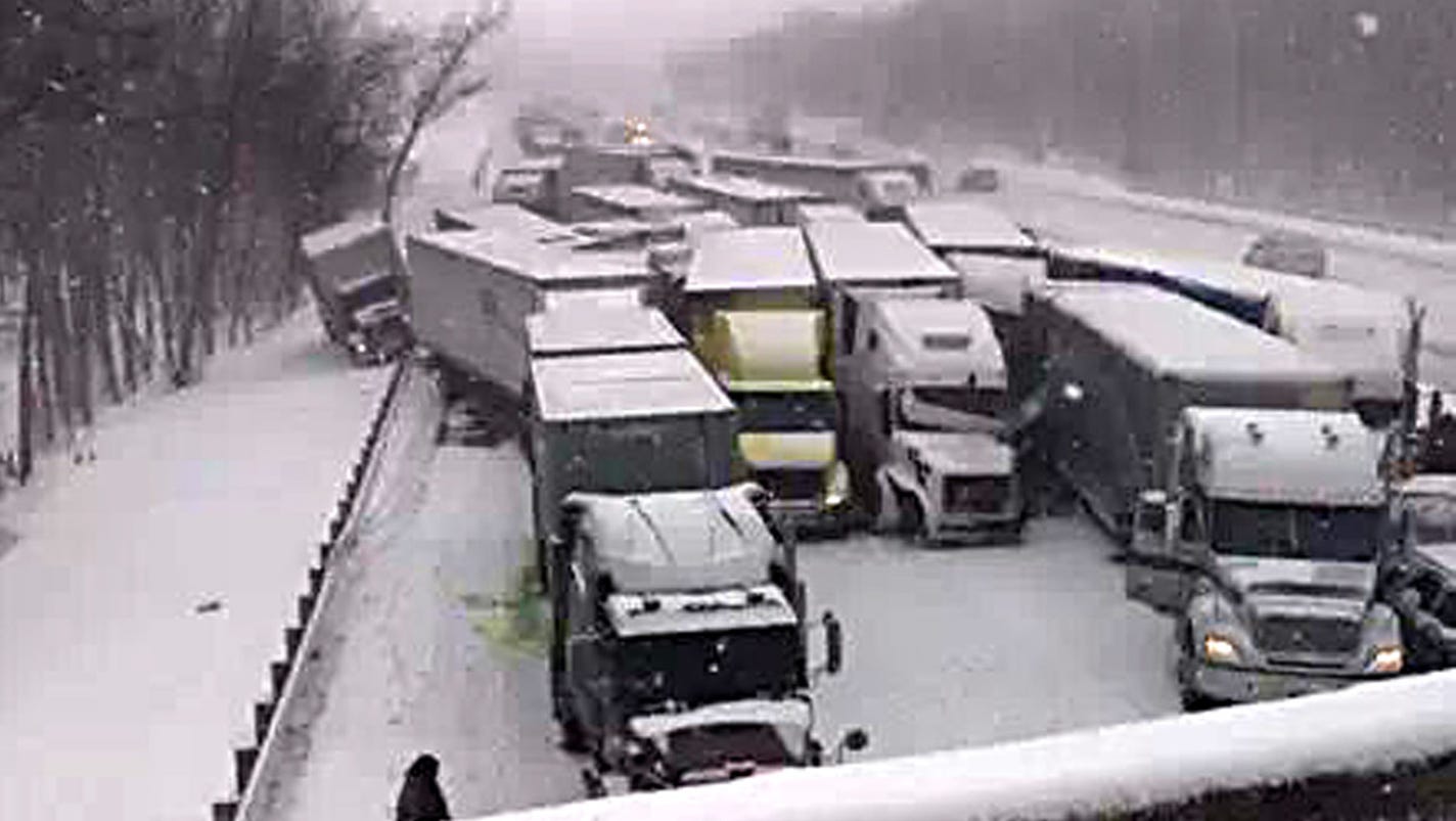 Three dead in massive pileup on I-94 in Indiana