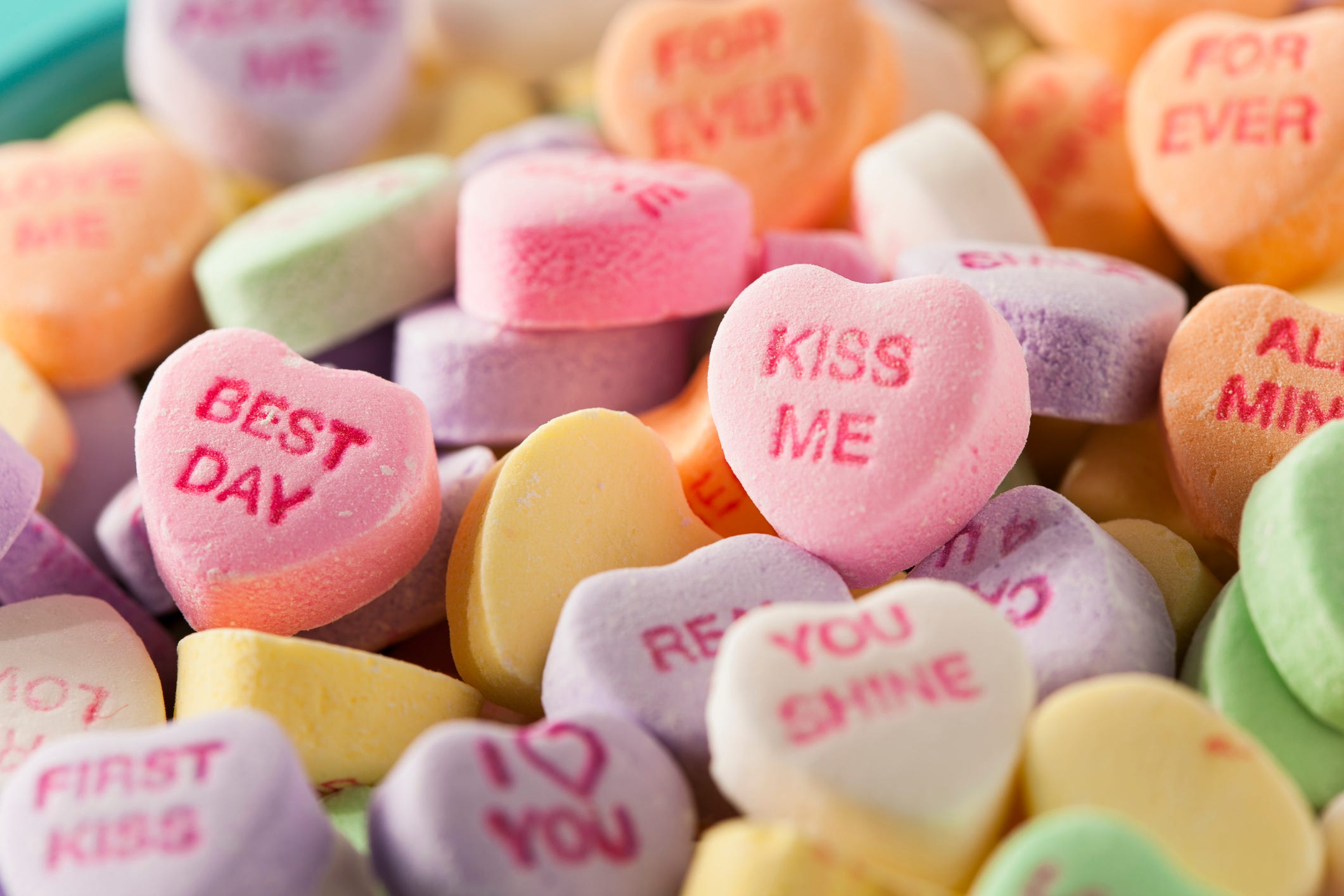 valentine day candy hearts