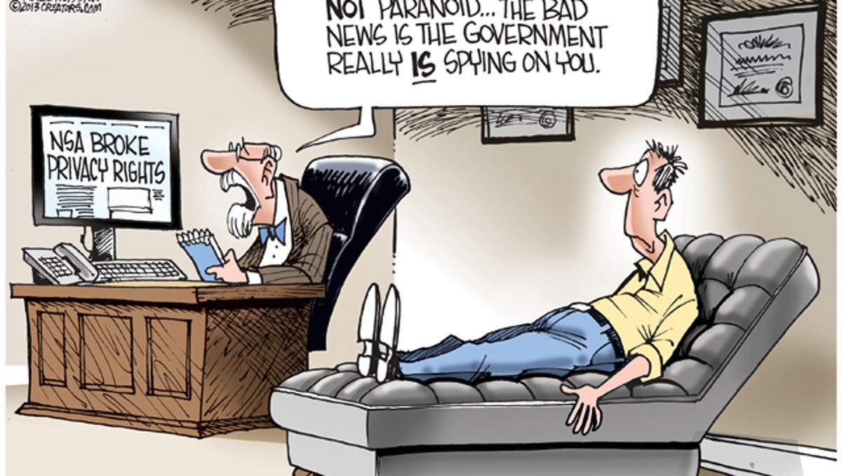 Gary Varvel's cartoons on spying on America