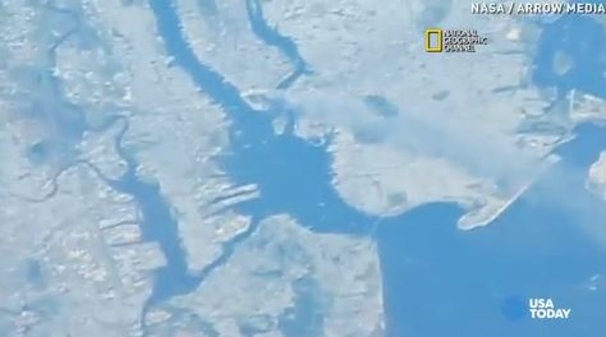 9/11 attack seen from space in rare video