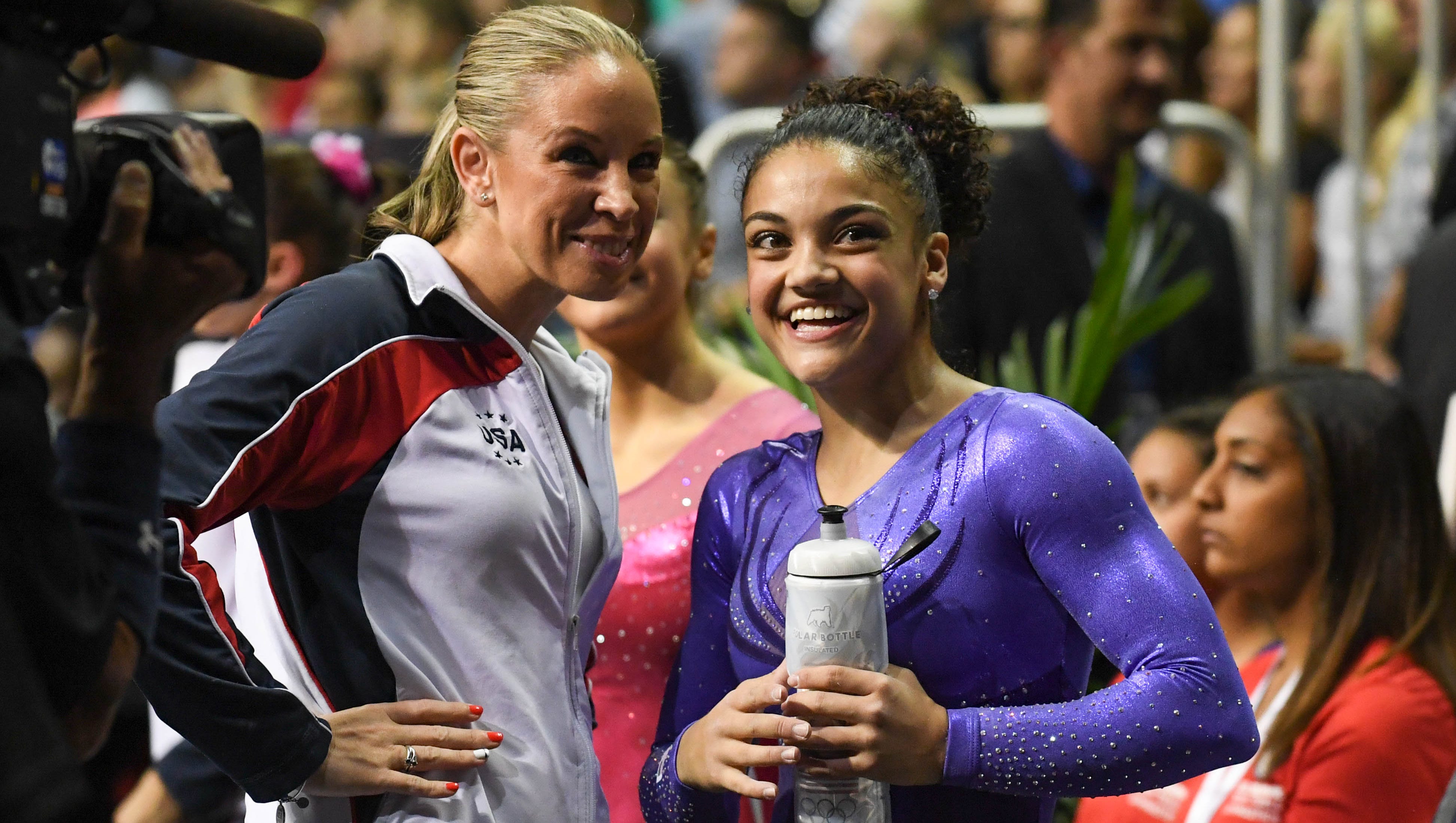 Armour: Shawn Johnson goes from idol to friend for Laurie Hernandez