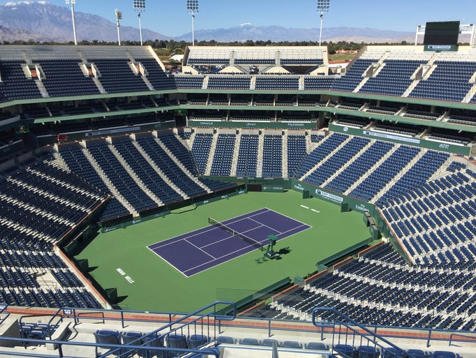 Indian Wells Tennis Garden busy before BNP Paribas Open begins