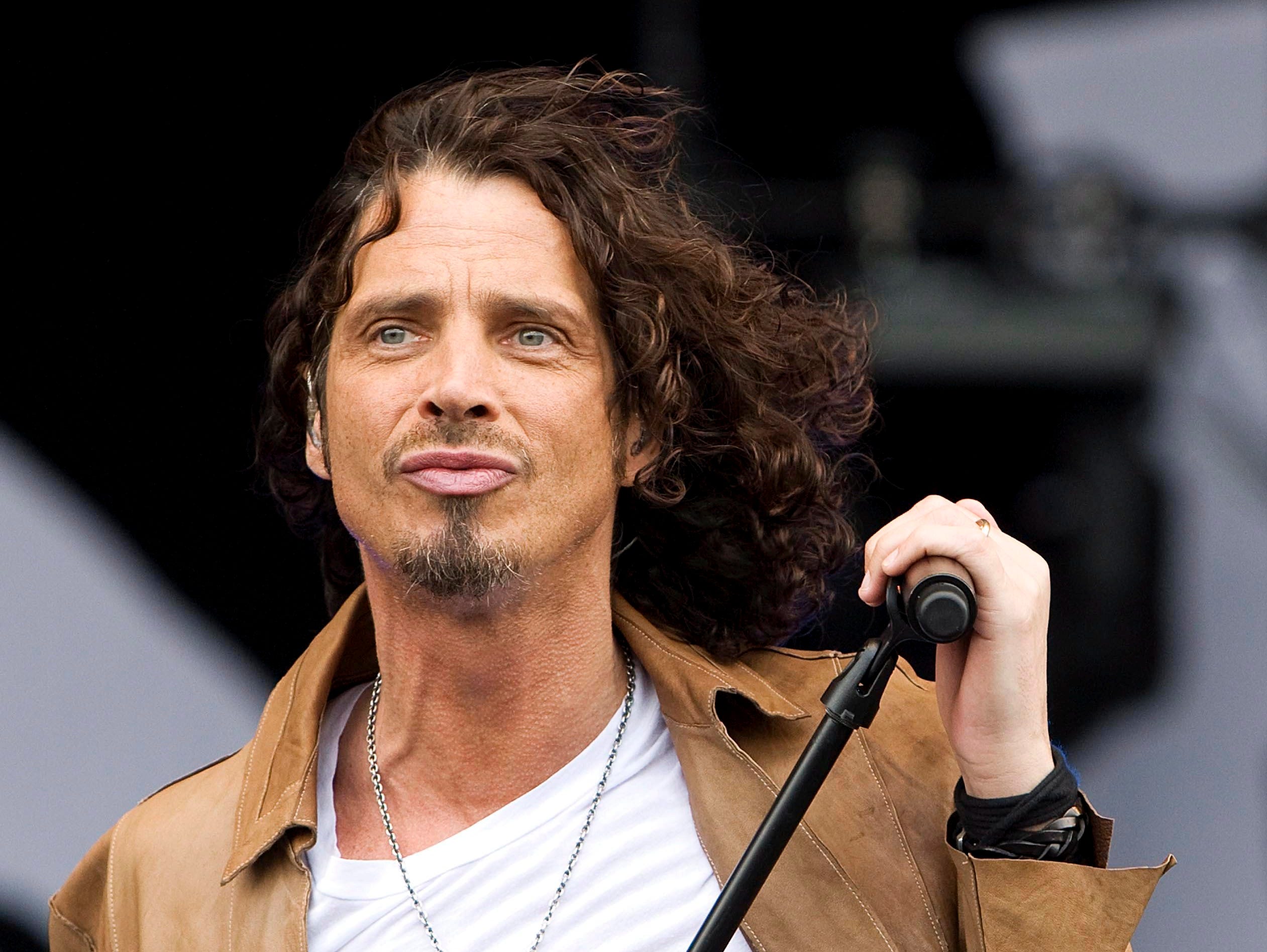 Chris Cornell performs during a concert at Pinkpop 2009, in Landgraaf, The Netherlands on May 30, 2009.