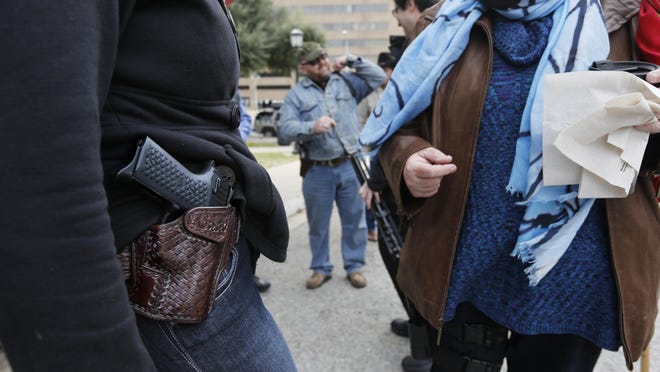 Open carry gun rally in Austin, Texas.