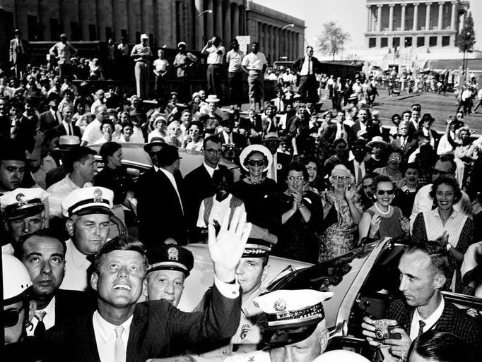 JFK campaigns in Nashville in 1960