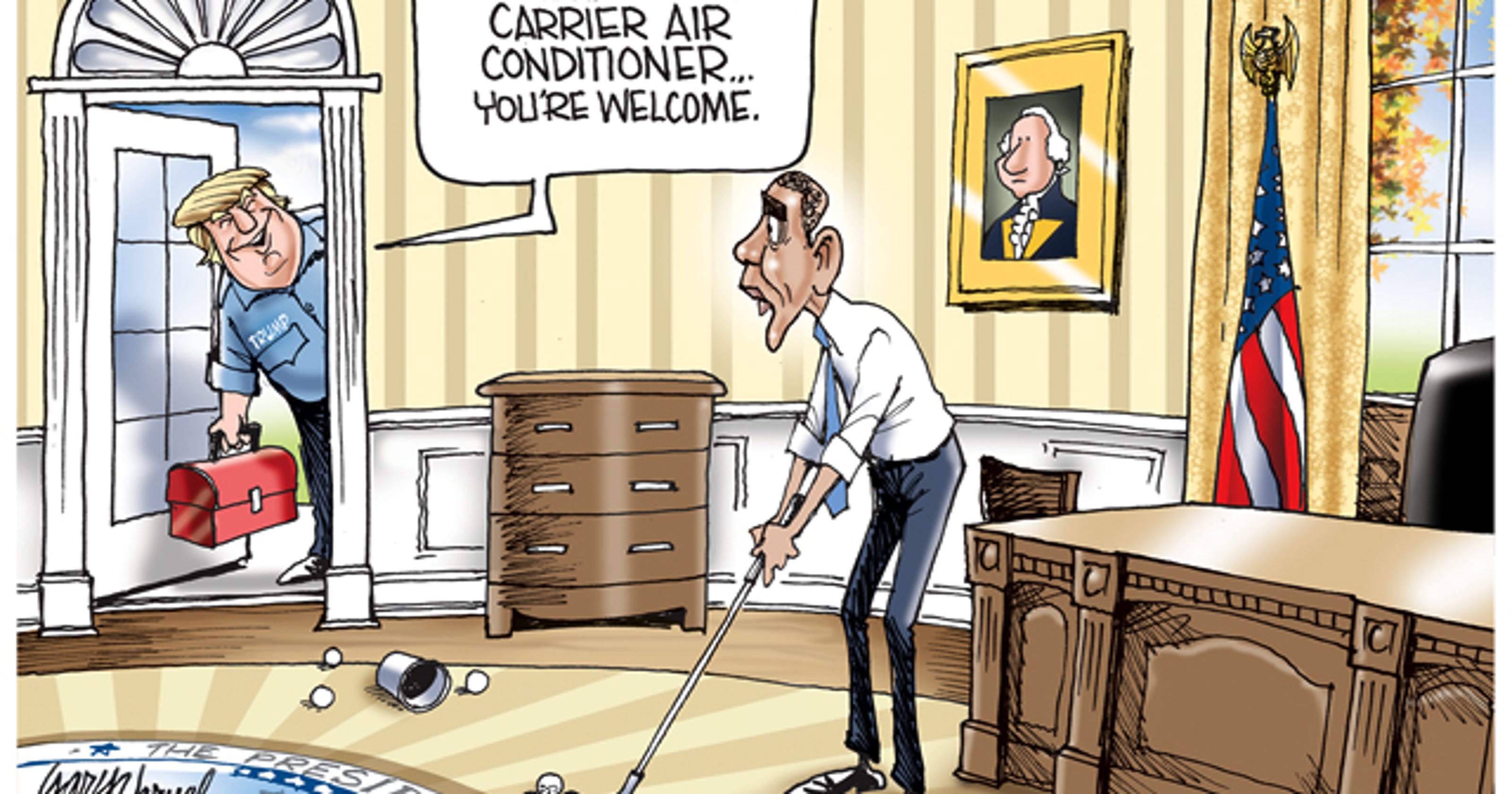 Cartoonist Gary Varvel Trumps Carrier Deal 