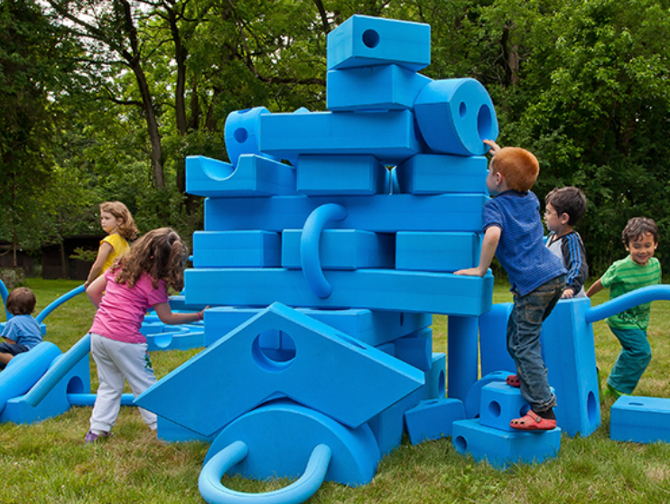 Downtown Commons Will Have Big, Blue Blocks For Playground In Clarksville