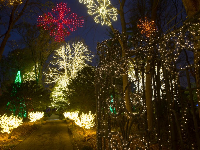 See Newfields' amazing Christmas light display