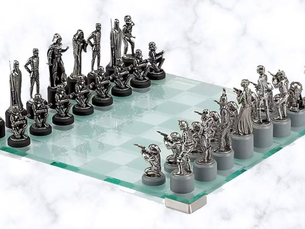 unusual beautiful modern chess set