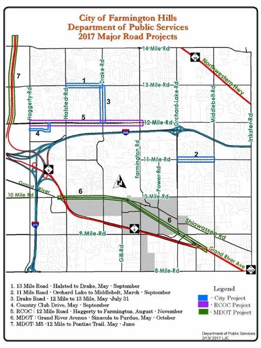 Farmington Hills road project updates