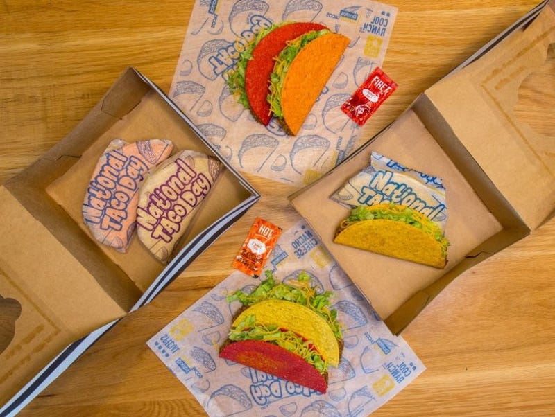 Taco Bell will be offering a National Taco Day Gift Set at participating restaurants Oct. 4.