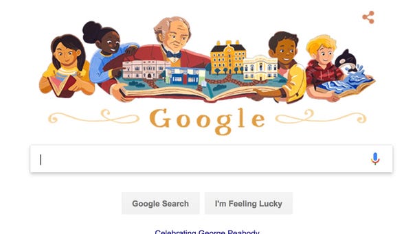 Google honors George Peabody, considered 'the father