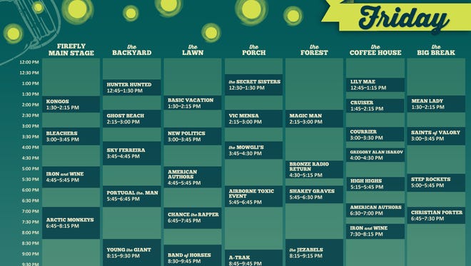 Firefly Music Festival schedule unveiled