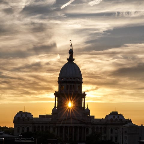 The dome of the Illinois Capitol in Springfield is