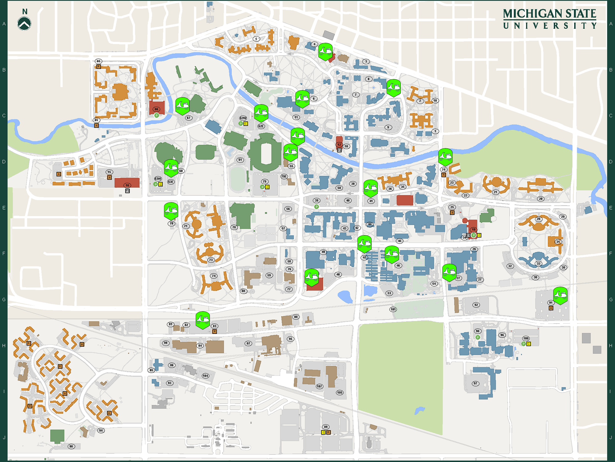 University Of Michigan Parking Map