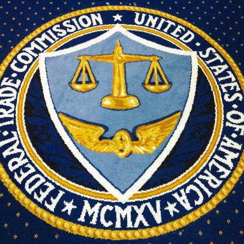 The logo of the Federal Trade Commission is seen s