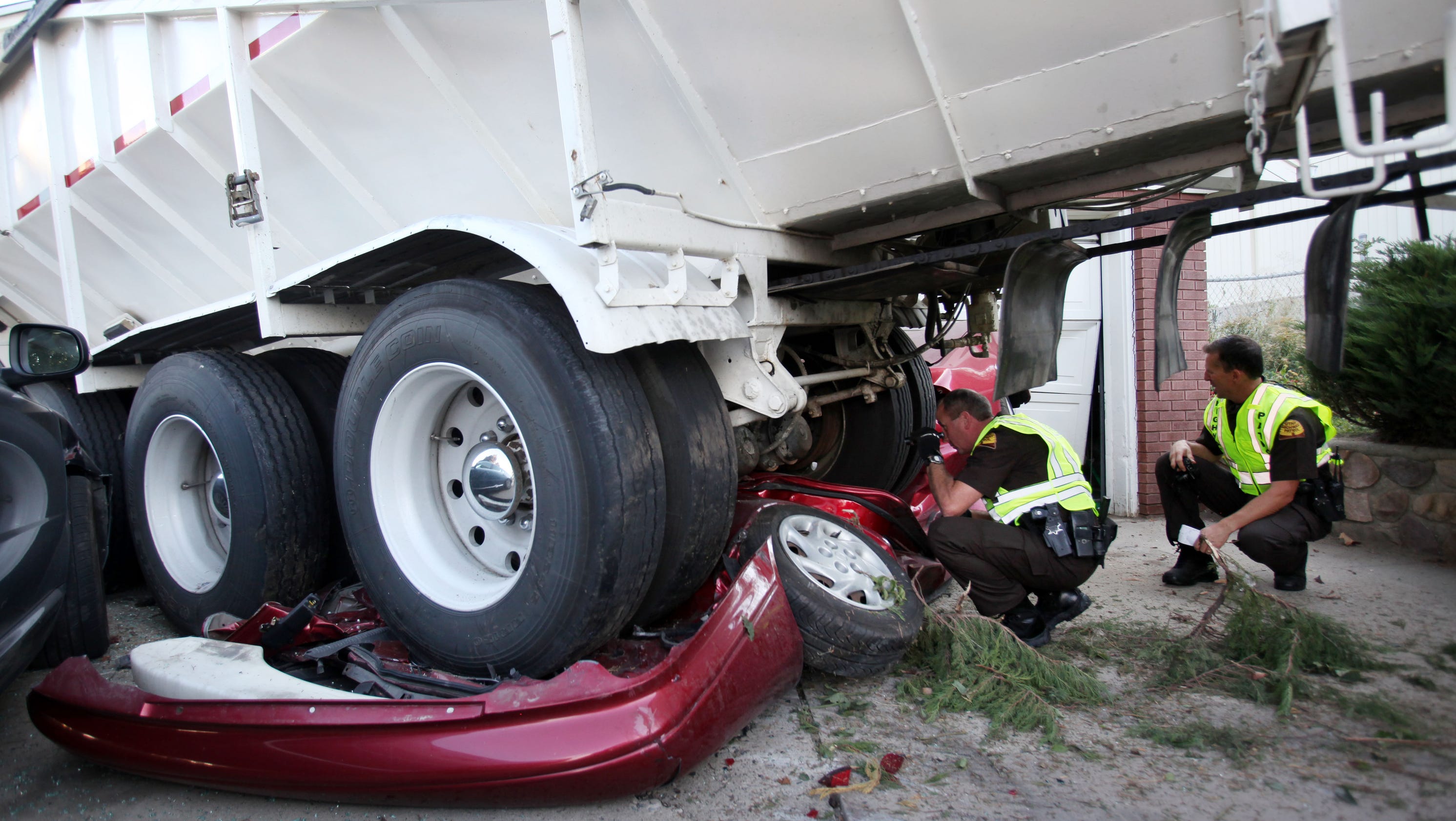 Runaway Truck Flattens New Car Slams Into Utah Home