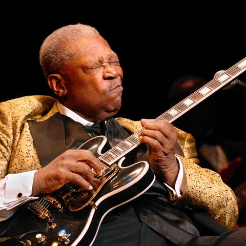 Legendary blues man B.B. King, along with his...