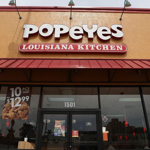 MIAMI, FL - FEBRUARY 21:  A Popeyes restaurant is 