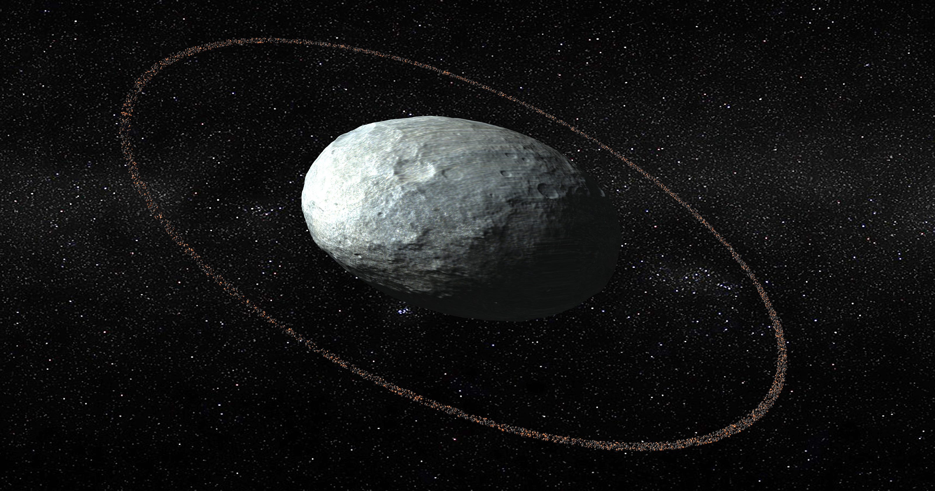 Ring Discovered Around Egg Shaped Dwarf Planet Haumea