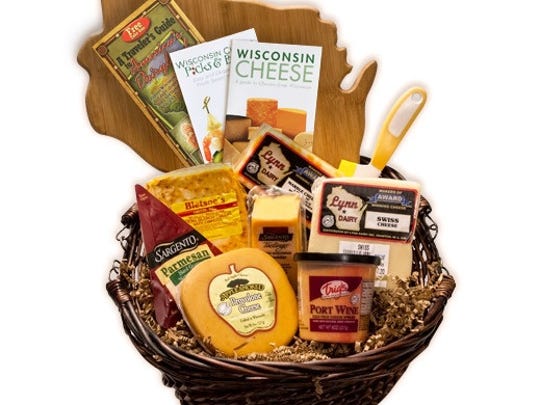 The Say Cheese Gift Basket Features Seven Varieties