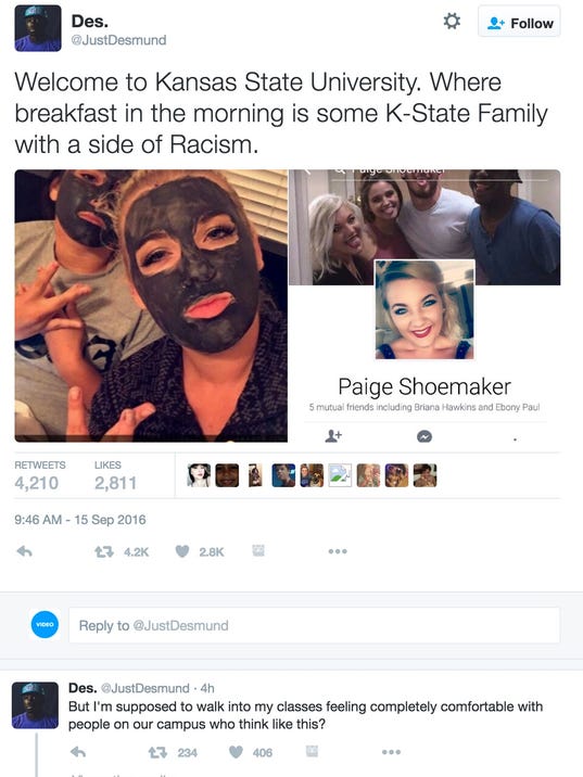 K-State Disavows Student's Racist Snapchat