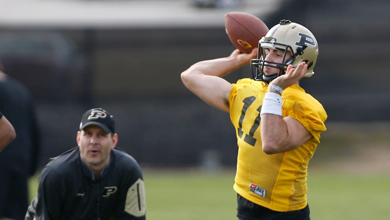 Purdue QB David Blough learning from Tim Lester