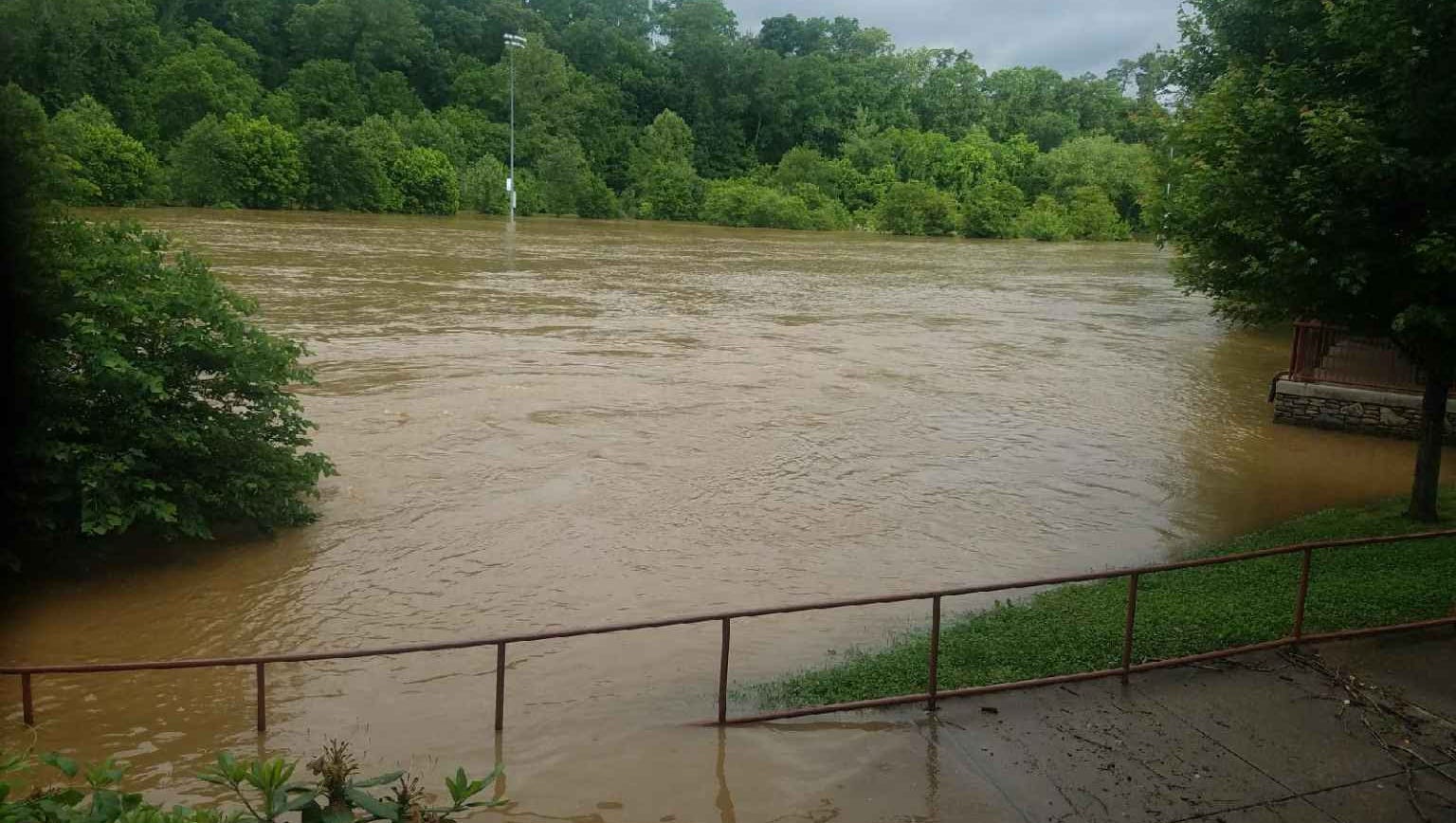 Asheville Jbl Soccer Complex Covered By Water Remnants Of Alberto