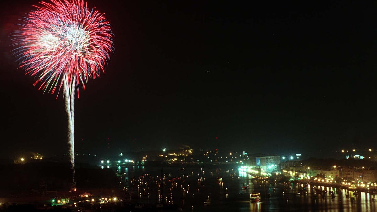 From the Archives Fireworks celebrations in Savannah