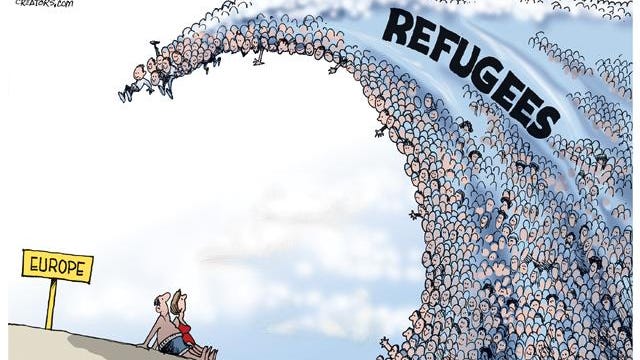 Cartoonist Gary Varvel: Waves Of Syrian Refugees In Europe