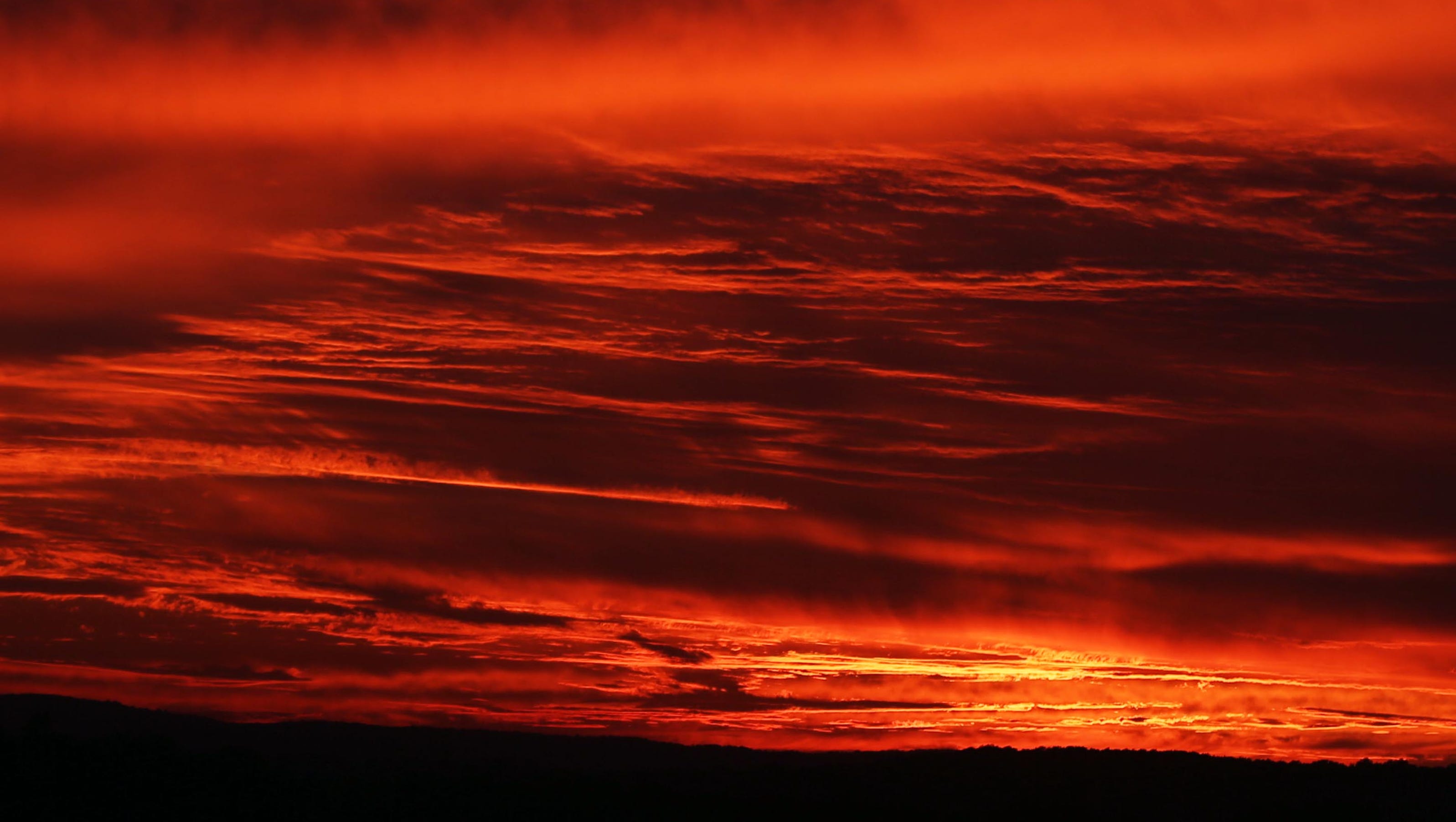 Spectacular sunset over Lower Hudson Valley