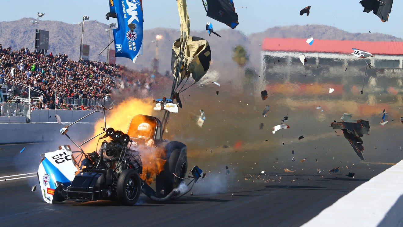 John Force on his fiery crash ‘Now that I’m OK, that’s hero stuff’