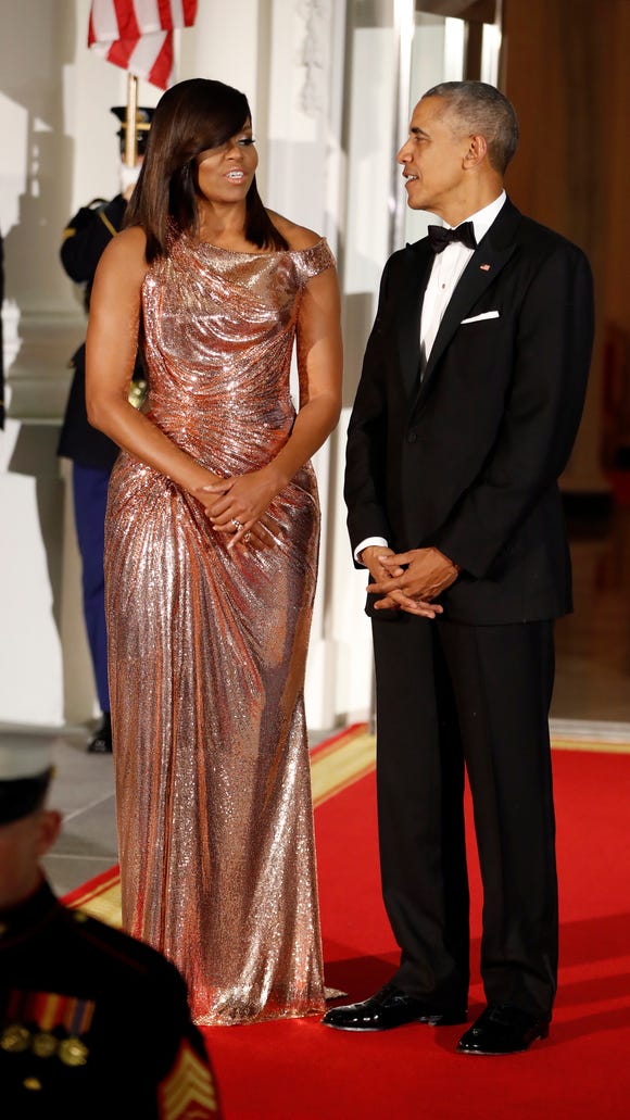 Michelle Obama's best state dinner gowns