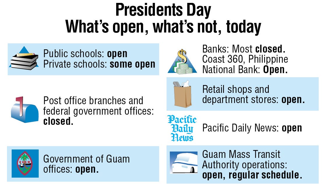 What's open, closed on Presidents Day