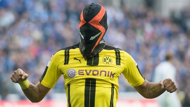 Dortmund's Pierre-Emerick Aubameyang in trouble over celebration mask stunt