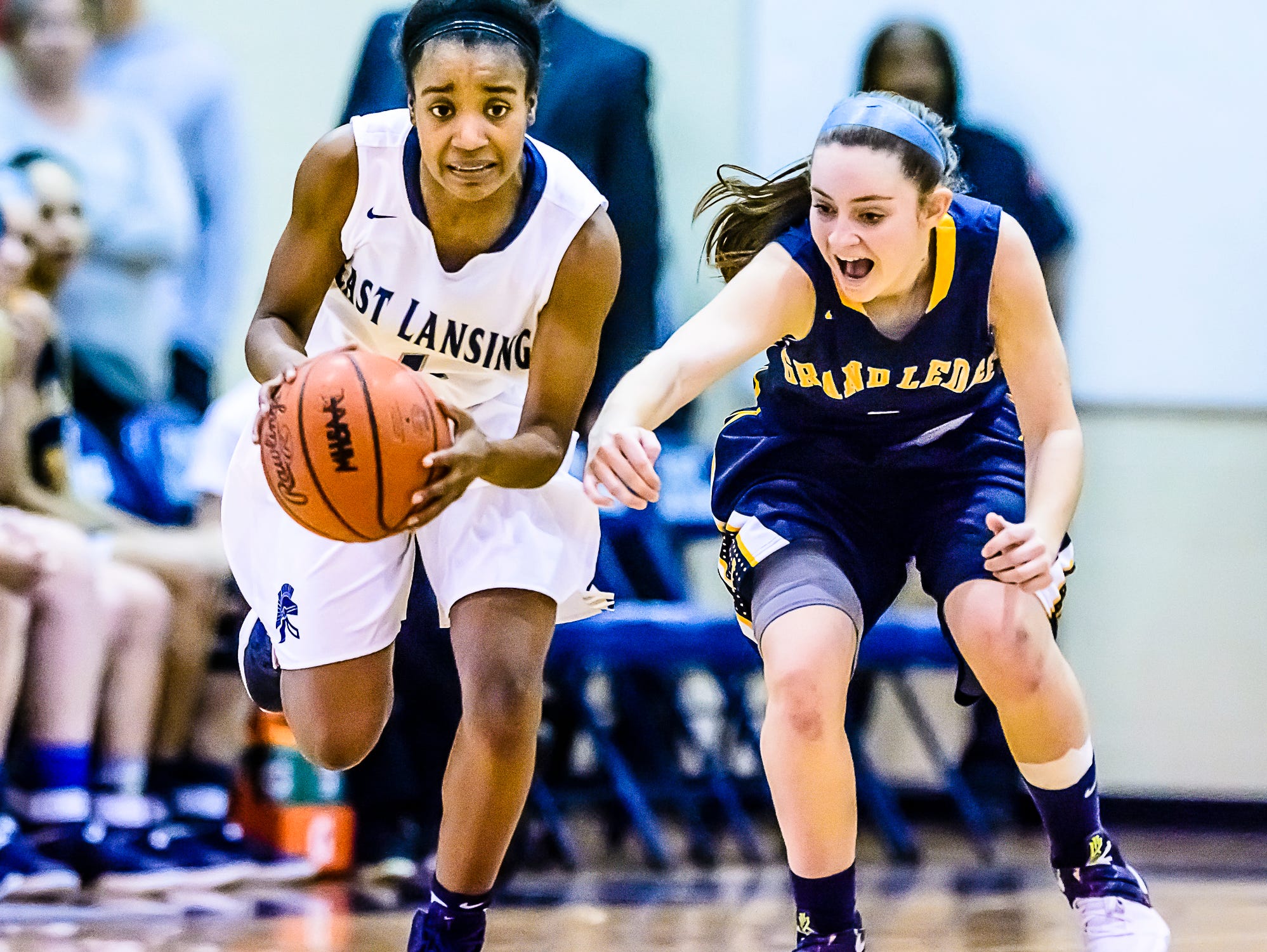 East Lansing girls fight way past Grand Ledge in district semifinal ...