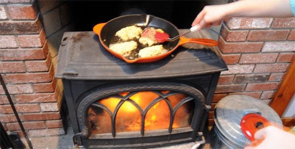 wood burning stove cooker