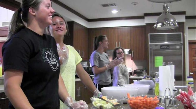 Ju Softball Players Bring Cheer To Patients And Caregivers At Gabriel House Of Care