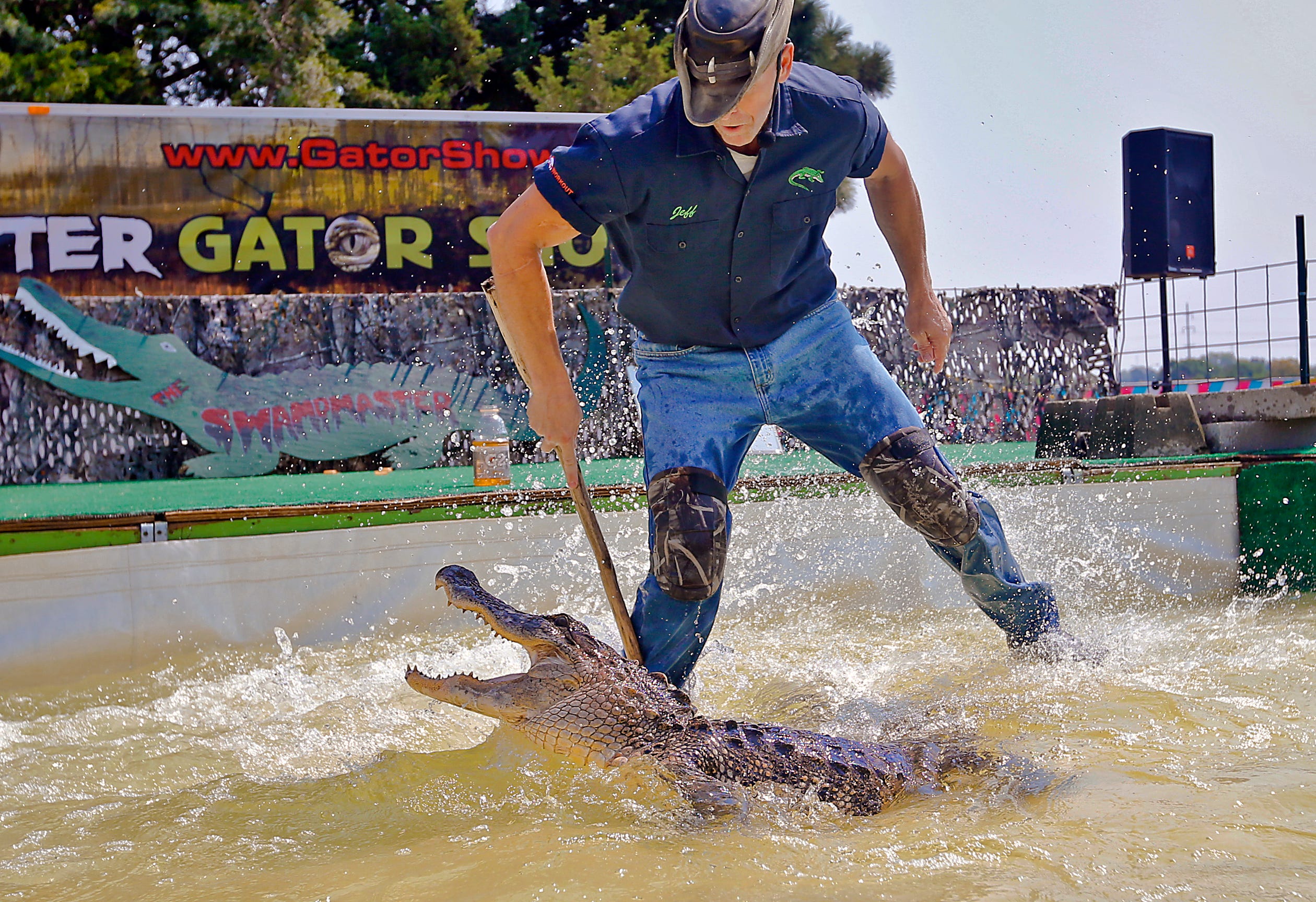 Alligator wrangler puts on a show at the Oklahoma State Fair