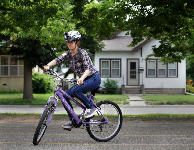 adult bike riding