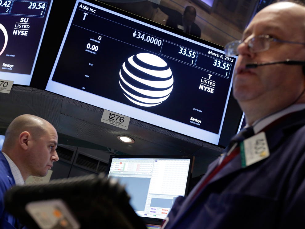 Apple knocks AT&T off Dow Jones; AT&T was first listed on Dow in 1916