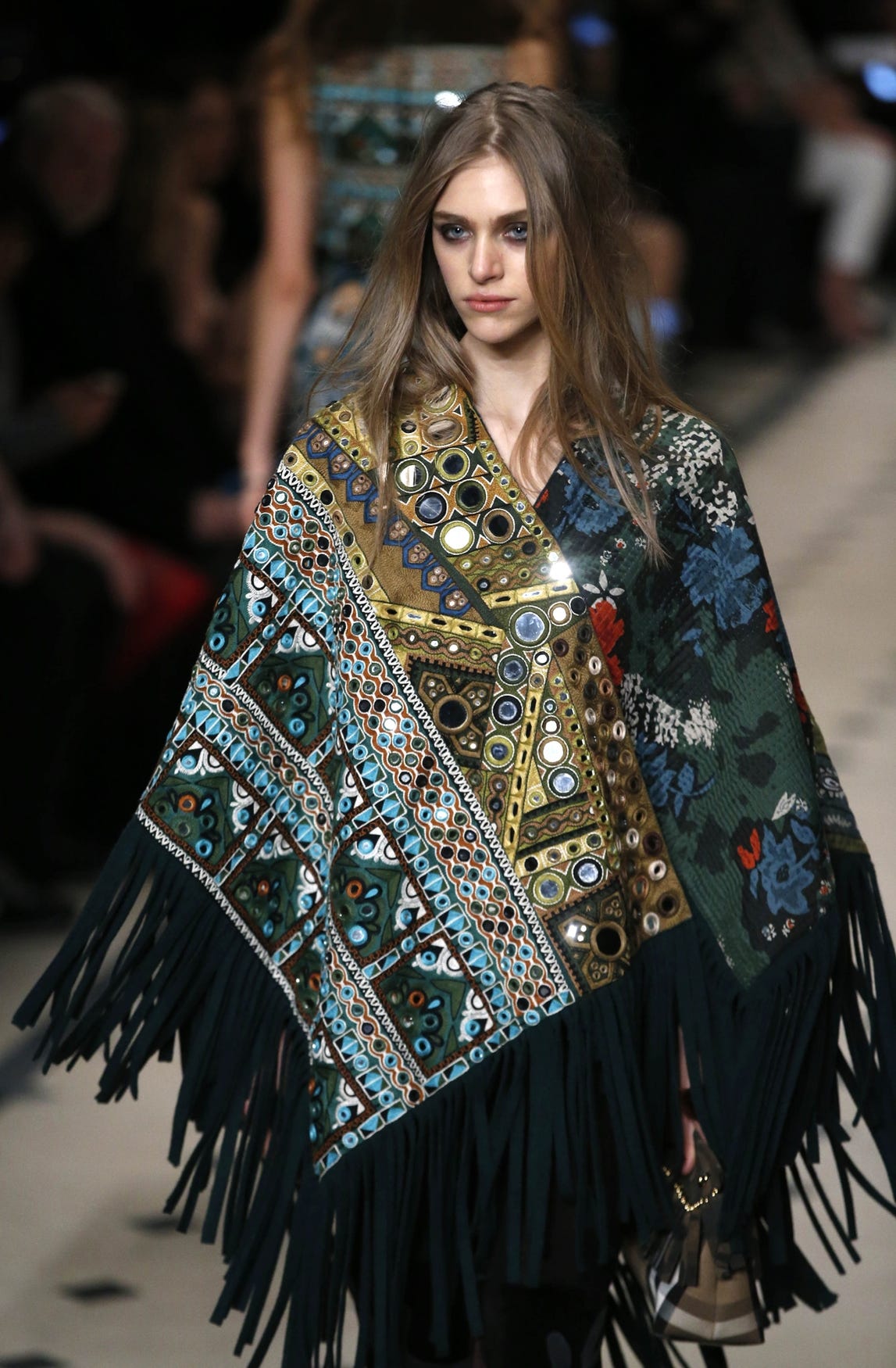 burberry fringe poncho