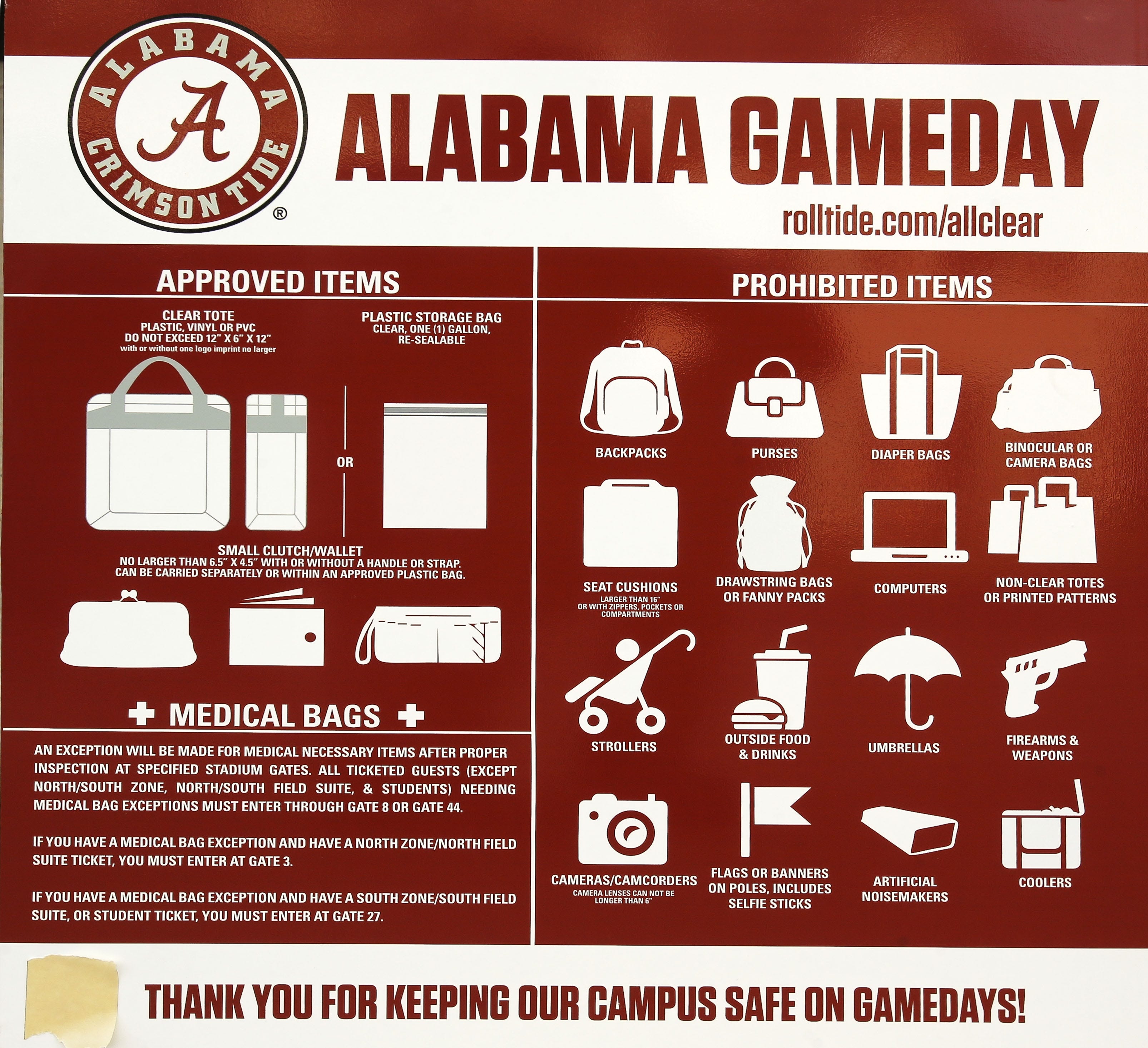 alabama football purse