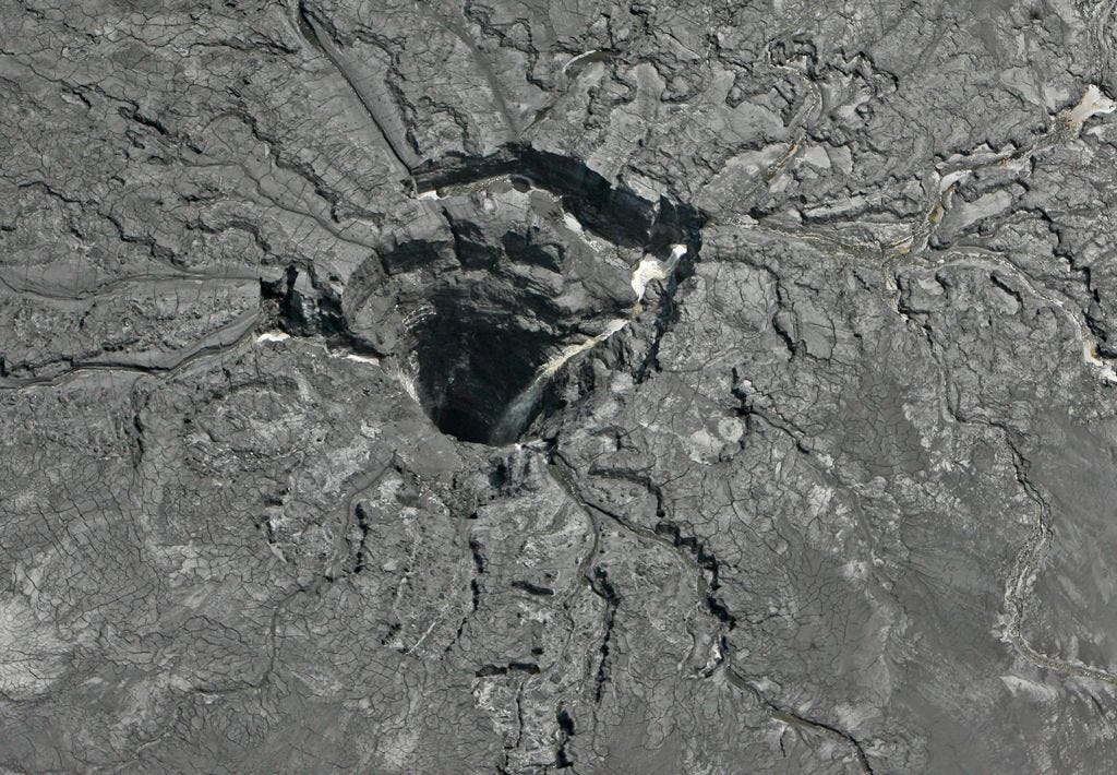 giant sinkhole in water