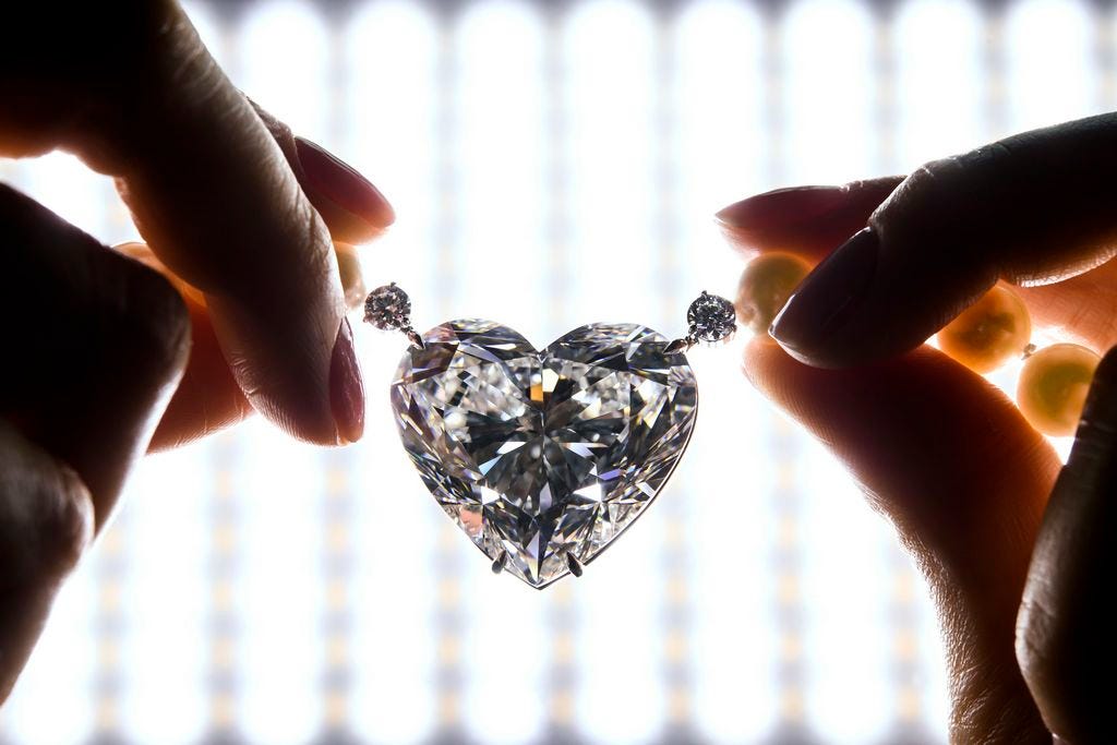 largest heart shaped diamond