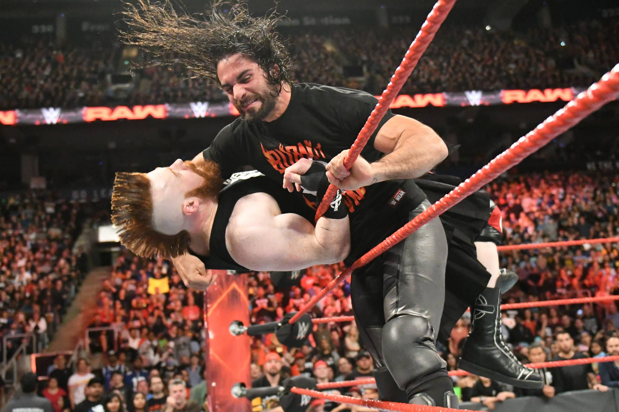 the shield wwe roman reigns superman punch